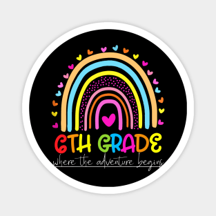 Rainbow 6th Grade Where The Adventure Begins Magnet